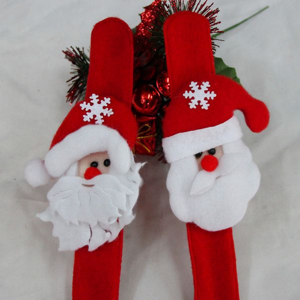 

4pcs/set christmas patting circle charms bracelets, Golden;silver