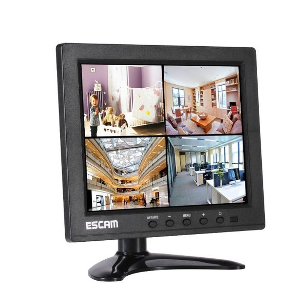 

cameras escam 8 inch ips lcd monitor 4ch 4 split for security camera