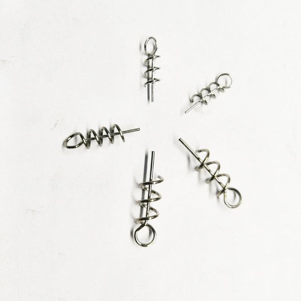 

1000pcs soft bait worm grub lure spring lock pin crank hook fishing connector stainless steel accessories tackle pesca hooks