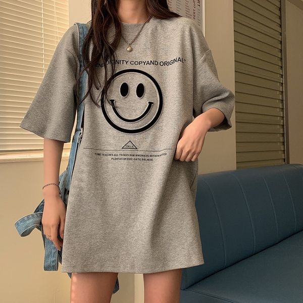 

t-shirt t-shirt 2021 summer short sleeve women's loose korean round neck medium length top, White