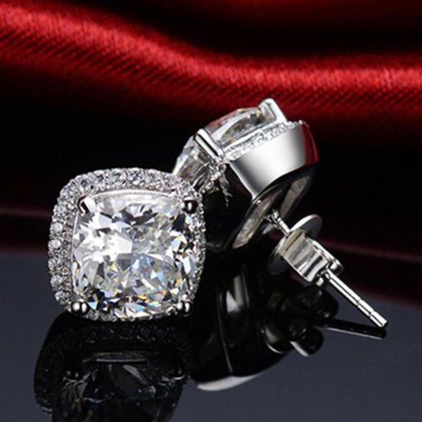 

stud caoshi modern fashion women earrings luxury dazzling zirconia accessories trendy temperament female gift wedding jewelry, Golden;silver