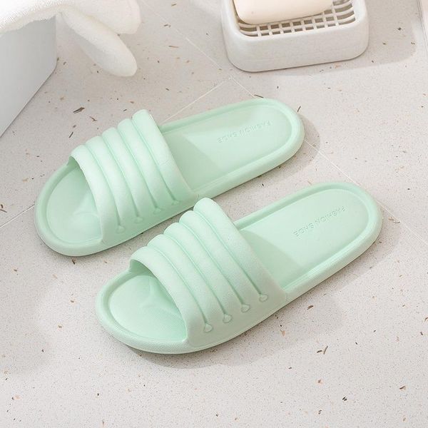 

slippers women home summer non-slip indoor bathroom sandals eva flat shoes men flip flops slides, Black