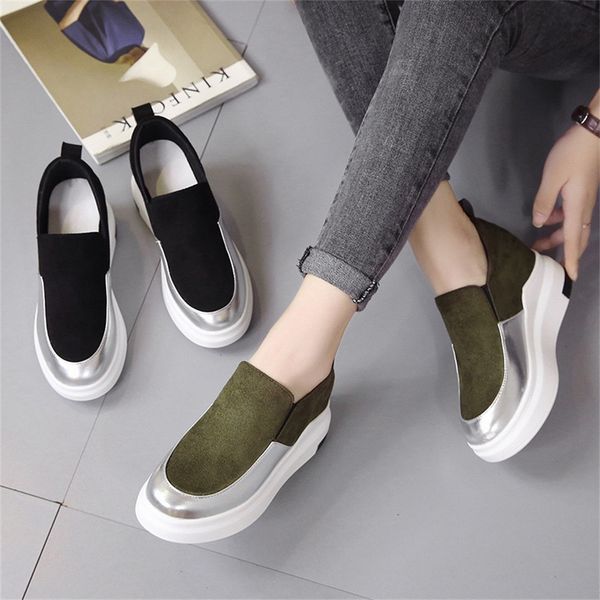 

new wedge sneakers women 2021 spring fashion patchwork slip on ladies comfy single shoes 35-40 female walking running flats