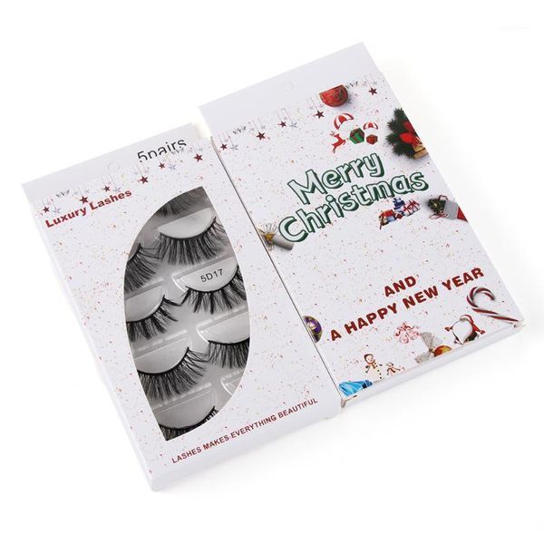 

pairs of mixed styles 5d mink false eyelashes christmas packaging soft and delicate fluffy natural long1