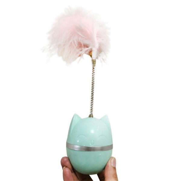 

cat toys toy creative heads do not tumbler cute feathers funny fun interactive pet