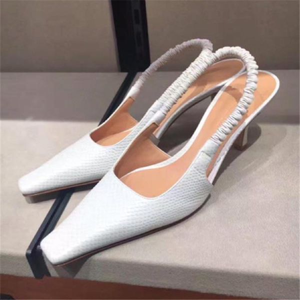 

shoes woman pumps brand design sandals women mules square toe high heels chaussures femme ladies single slip on sandalias, Black