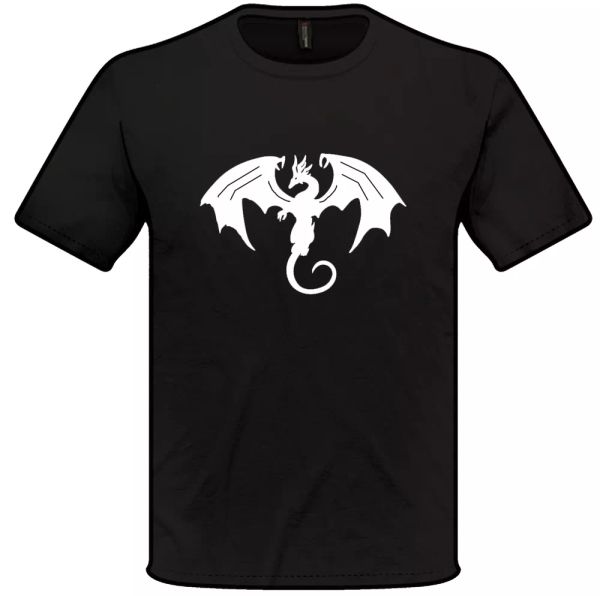 

dragon t-shirt s-xxl mens ladies fantasy white black