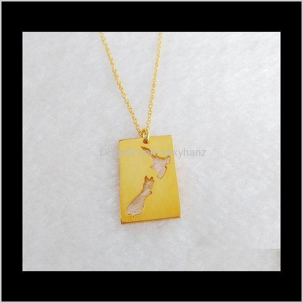 

pendant & pendants jewelry drop delivery 2021 10pcs- n144 zealand map necklace worldwide tropical island auckland australian country trip so, Silver