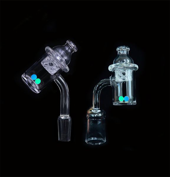 10mm 14mm 18mm masculino masculino fêmea de óleo de queimador de óleo 25mm quartzo banger prego plana topo com ciclone girando carb tampão terp pérola para bongs