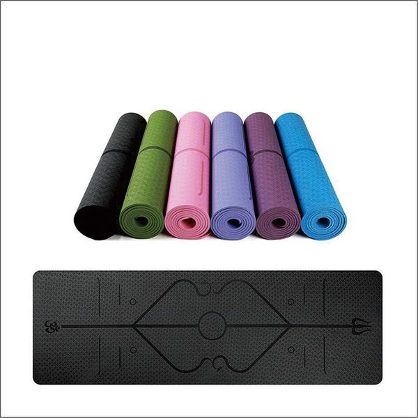 

yoga mats fashion tpe mat for beginners non-slip with position line
