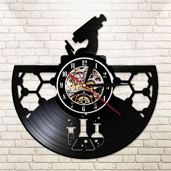 

clocks wall home decor science chemistry with light biology teachers reloj pared record vintage remote