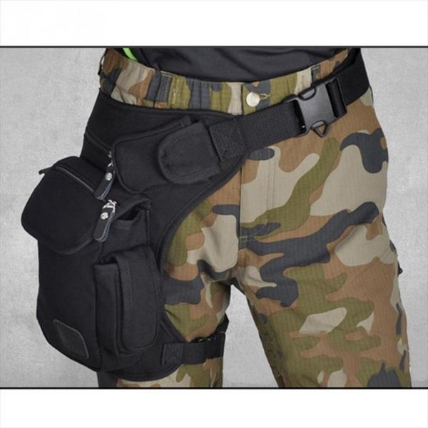 

men canvas drop leg waist bag fanny pack belt hip bum military travel multi purpose messenger shoulder bags