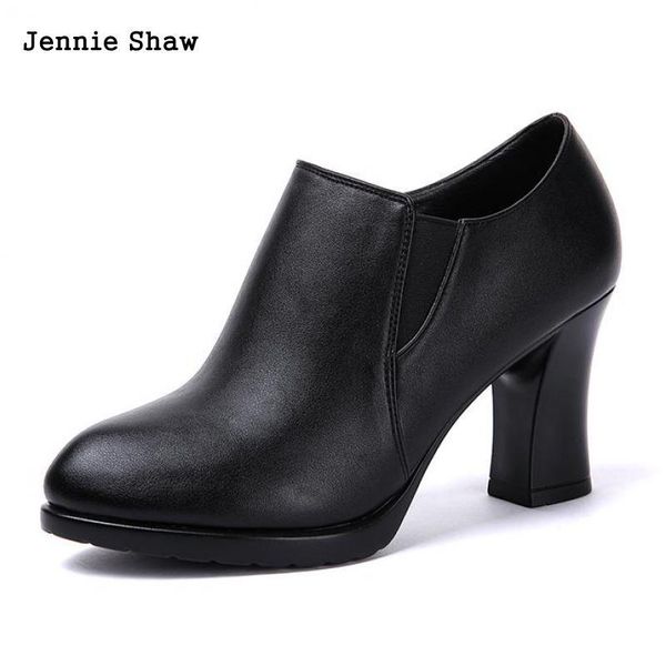 

boots wome's high heeled autumn close toe shoes black brown ankle