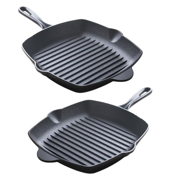 

pans 2pcs cooking pan non-stick frying portable breakfast home iron