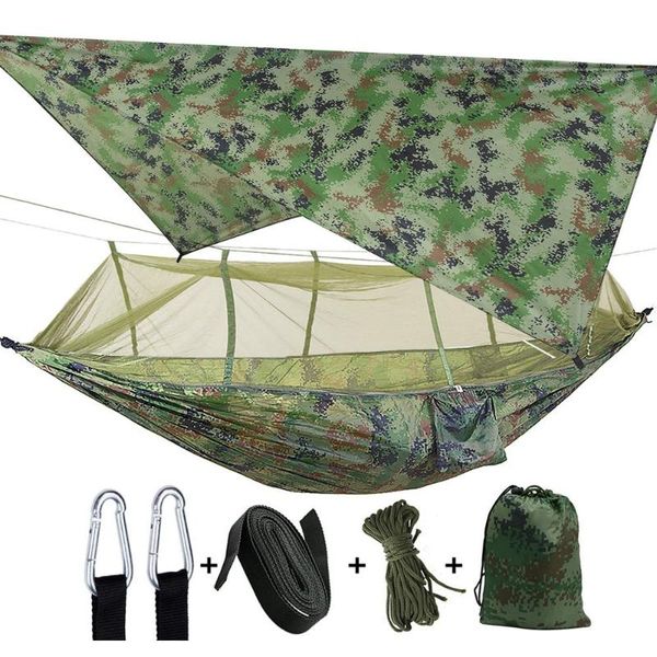 

tents and shelters 15 color camping hammock with mosquito net waterproof rain tent tarp set lightweight portable 210t nylon hammocks