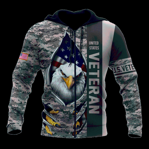 

men's hoodies & sweatshirts sweatshirt veteran 3d printing retro men/women/must-have oversized fashion sweatshirt/jacket/zipper a - 21, Black