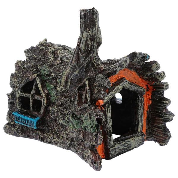 

simulation tree hole cave house landscape ornament for aquarium and fish tank decorations
