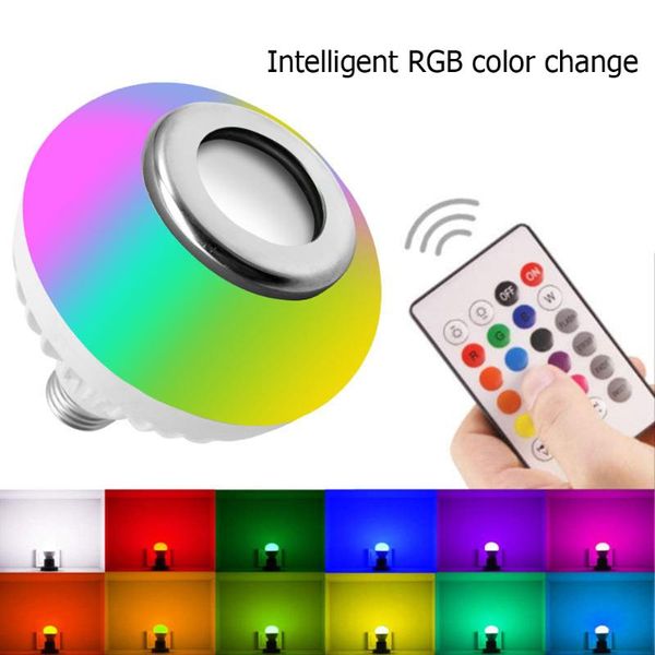 

bulbs e27 led magic bulb lights 12/18w rgb colorful changing bluetooth smart lighting lamp for indoor home decoration