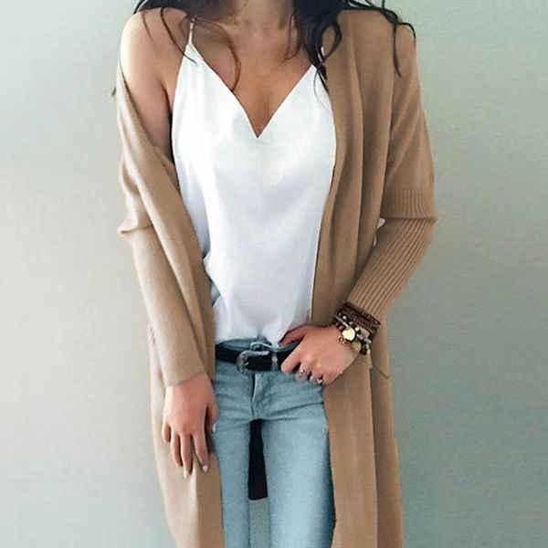 

women's sweaters casual knitting long cardigan female loose knitted jumper warm winter sweater women coat 7q2178, White;black