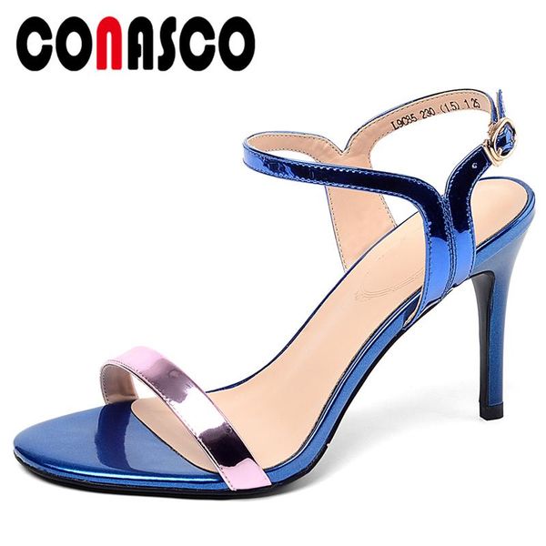 

fashion women sandals pumps summer concise wedding party night club casual metal buckle high heels shoes woman, Black