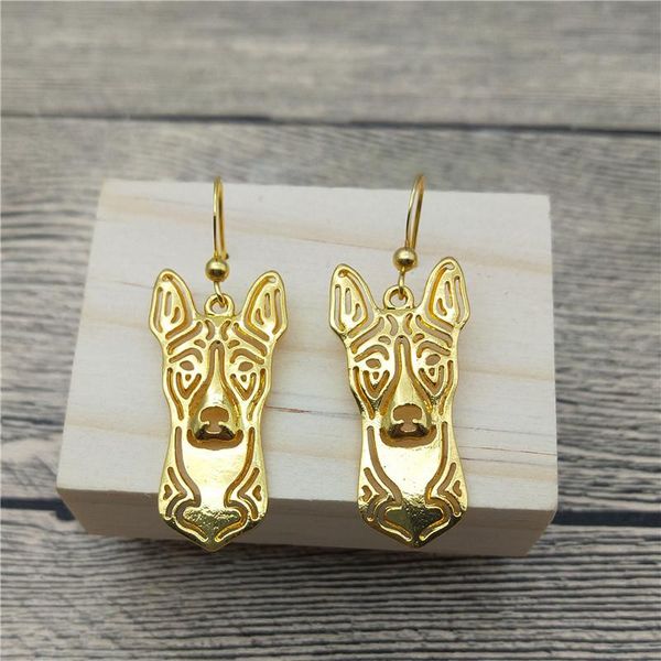 

dangle & chandelier basenji drop earrings trendy style fashion pet dog women jewellery, Silver