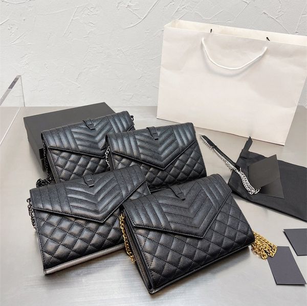 

luxurious crossbody bag leather shoulder bags designer woman fashion classic chain handbag wallets purses 23cm