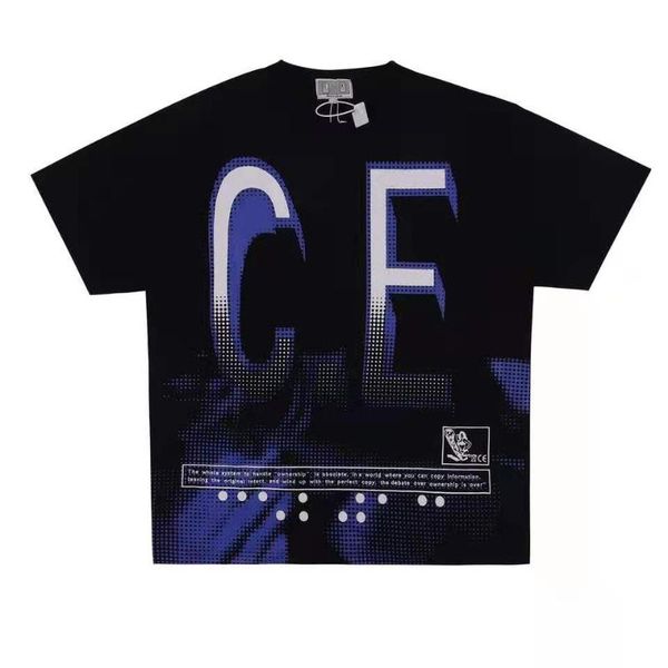 

men's t-shirts c.e blue color printing oversized t-shirt jujutsu kaisen woman clothes women's 2021 y2k anime crop, White;black