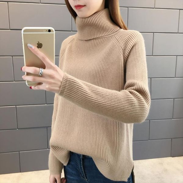 

women turtleneck pullover thick autumn sweater winter long sleeve knitted fashion casual ladies jumper warm blouse, White;black