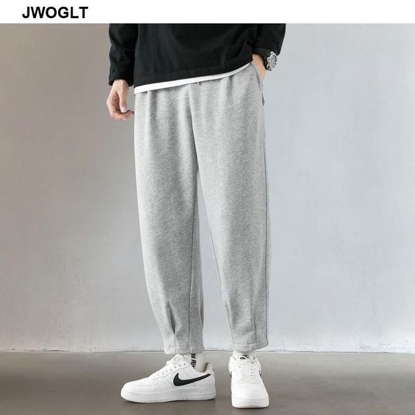 

autumn winter jogger pants men drawstring waist sweatpants casual comfortable black gray track trousers men's