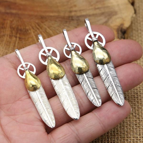 

lockets s925 silver takahashi goro jewelry vintage thai men's handmade personality feather eagle pendant