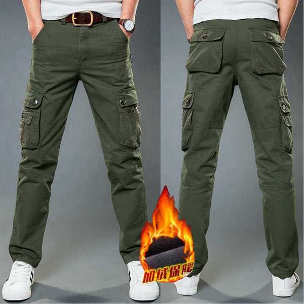 

men's polar winter pants, warm clothing, cotton, with zipper, cargo style, casual, thick, large, Blue