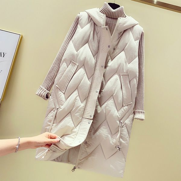 

wholesale 2021 new autumn winter selling womens fashion casual female nice warm vest outerwear mp624, Black;white