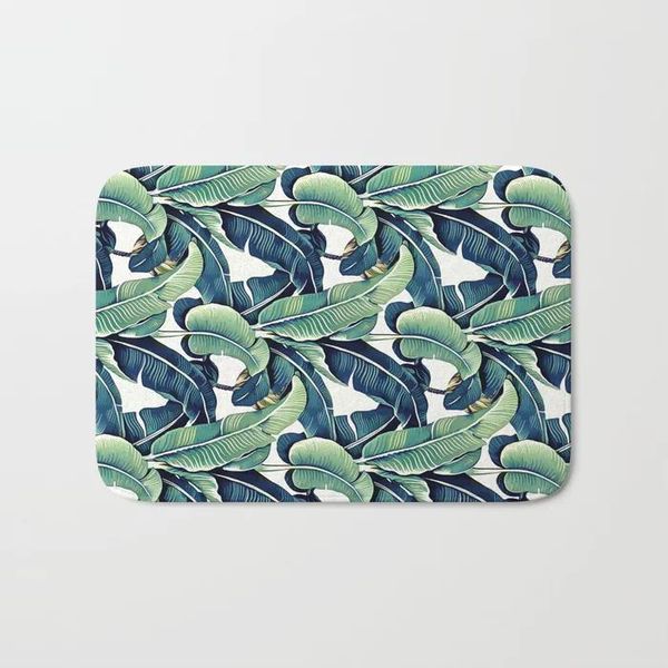 

bath mats bathroom rugs banana leaves mat flannel absorbent non slip doormat for entrance door