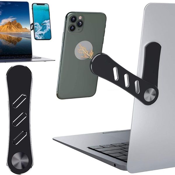 

cell phone mounts & holders lapcellphone mount collapsible metal paste base office monitor magnetic holder adapt to aluminum au19 21 dro