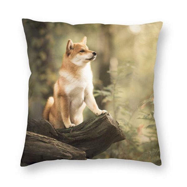 

cushion/decorative pillow cute shiba inu dog cushion covers sofa living room animal pattern square throw cover 45x45cm