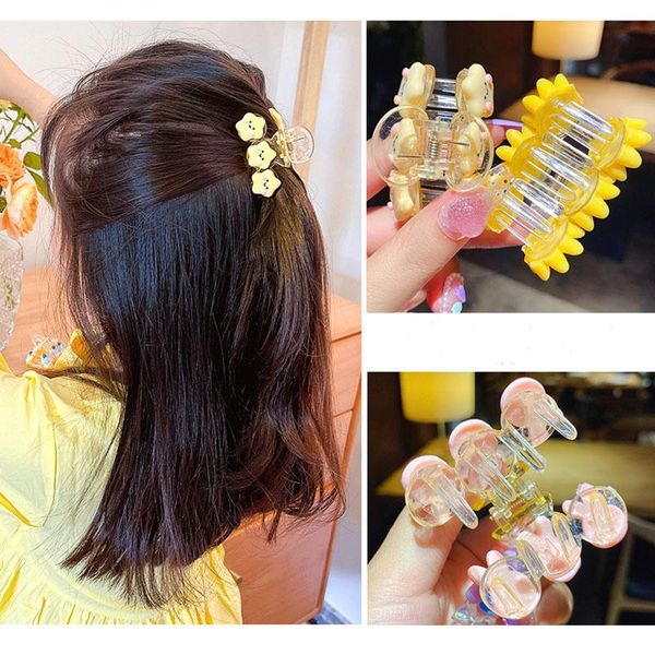 

hair accessories cute acrylic girls fashion ponytail holder clips pins for women hairstyle children, Slivery;white