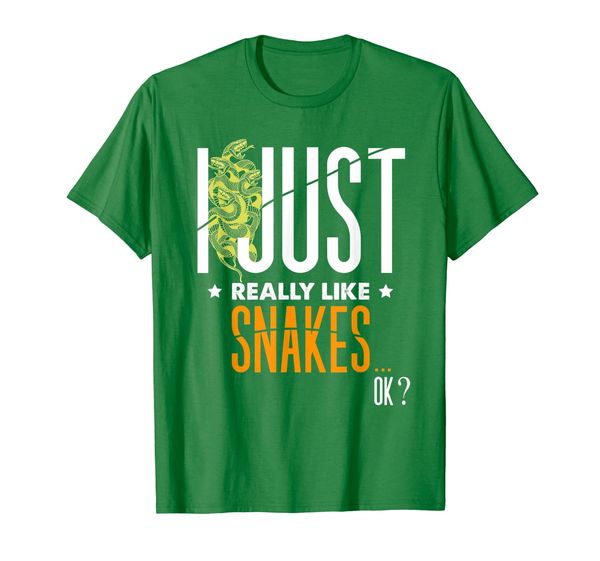

i just really like snakes ok  t-shirt -snake lover shirts, White;black