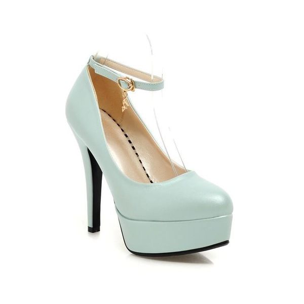 

dress shoes the spring of 2021 female high with fine waterproof 43 women's size code 31-1125, Black