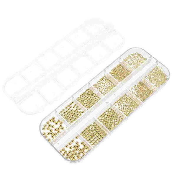 

nail drill & accessories 1 box of manicure decoration shiny art steel beads diy jewelry