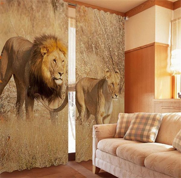 

curtain & drapes customized animal luxury 3d blackout window for living room bed el wall tapestry cortinas
