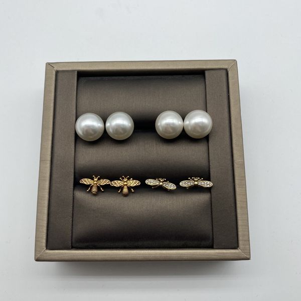 

d home / dijia 2020 new pearl bee and earrings8x5p, Black