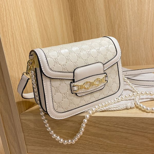

minority female pearl saddle bag new fashion versatile one shoulder messenger bag