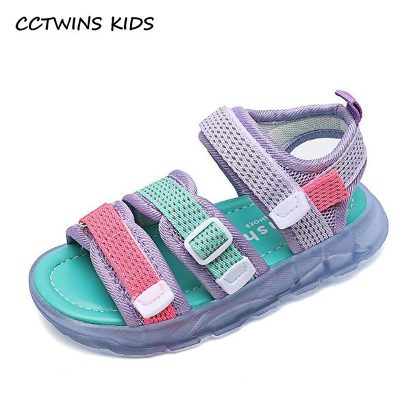 

sandals kids led 2021 summer boys girls baby fashion casual light beach shoes usb charger soft sole glow running sports flats, Black;red