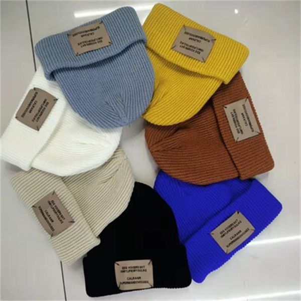 

fashion handsome new knitted hat winter warm white wool cap knitted caps, Blue;gray