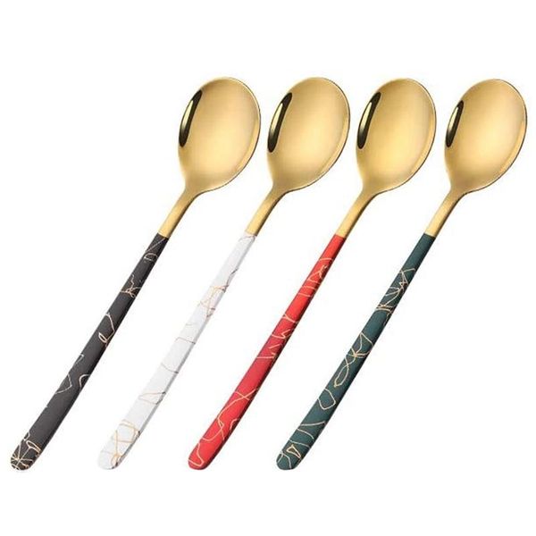 

spoons small dessert for coffee, chocolate, cake, ice cream, espresso, afternoon tea party 4 pack