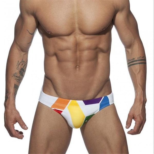 

mens printing swimsuit swimwear low waist swimming trunks push pad briefs quick dry bathing beach wear surf swim shorts men's