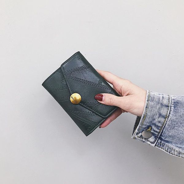 

wallets fashion flap women pu coin purse simple pattern bag, Red;black
