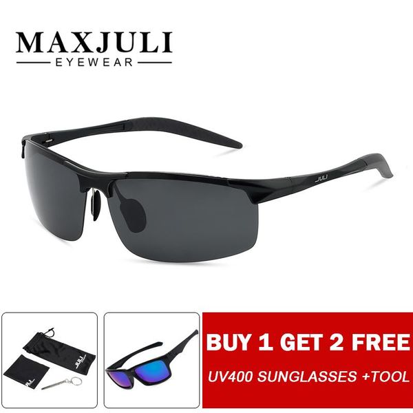 

outdoor eyewear maxjuli polarized sports designer sunglasses for men women gafas de sol driving cycling fishing golf alloy sun glasses 8177