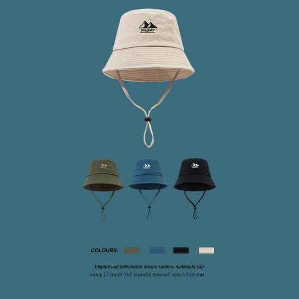 

wide brim hats [kagynap] summer bucket hat men women fisherman cap sunscreensun female outdoor travel, Blue;gray