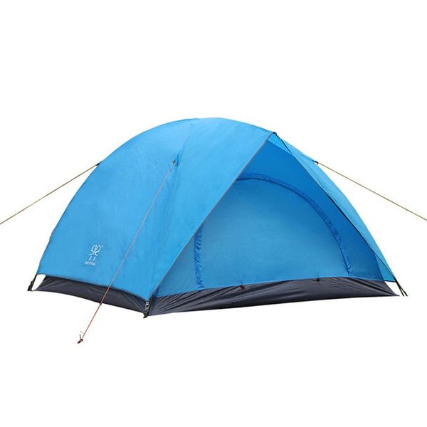 

waterproof double person layer hiking camping tents 3-4 outdoor wild windproof anti-mosquito travel tent 108g and shelters